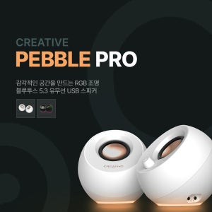 Creative 크리에이티브 PEBBLE PRO 화이트