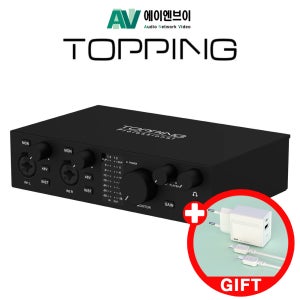 TOPPING 토핑 E2x2 USB 오디오 인터페이스 고음질 녹음 모니터링