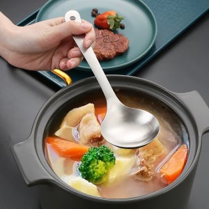 리브문 304 스테인리스 서빙 스푼 올스텐 대왕 숟가락 주걱 먹방 써빙수푼 미니국자 (중형)