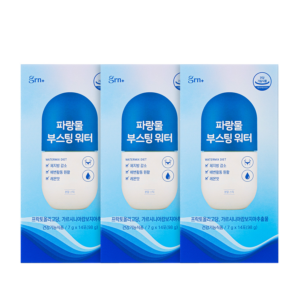 <b>GRN</b> 파랑물 다이어트 워터 레몬맛 42포, 3개