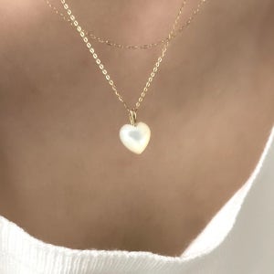 14k 코튼 하트 목걸이 펜던트 옐로우 로즈 골드 생일 선물 친구