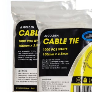 골든 케이블타이 100mm x 2.5mm (1000개입,흑색)