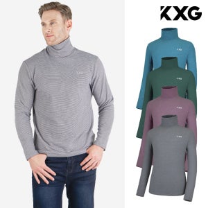 KXG 남성 골프웨어 방풍이너 겨울 골프 기모티셔츠 터틀넥 K9WMSH1979