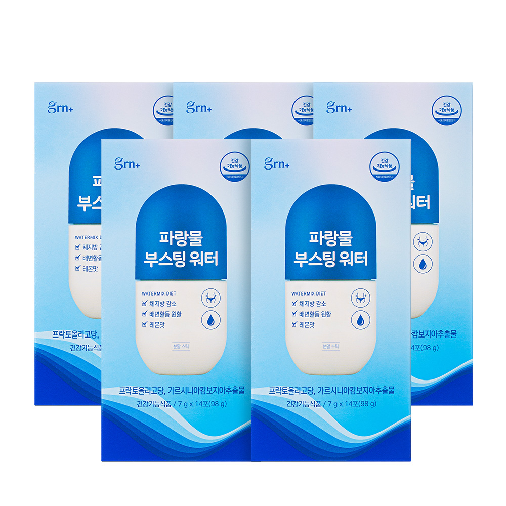 <b>GRN</b> 파랑물 다이어트 워터 레몬맛 70포, 5개
