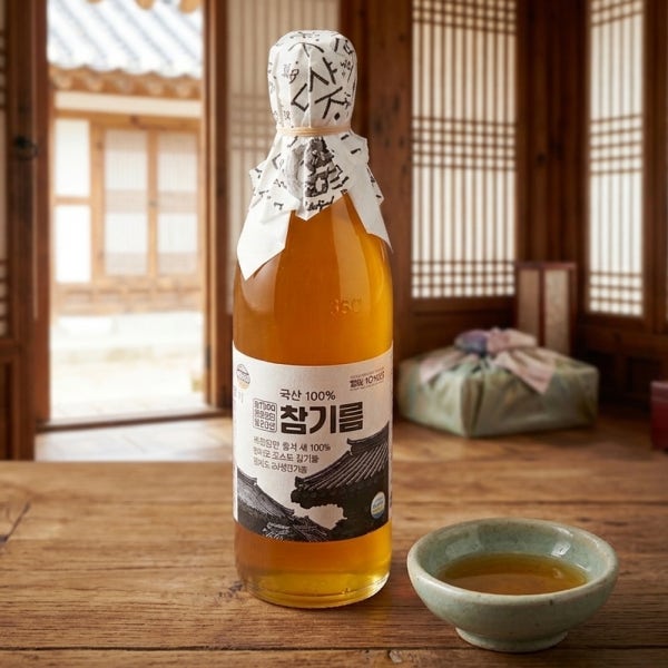 [NO 침전물] 국산 저온압착 통참깨 참기름 190ml 선물 답례품 HACCP