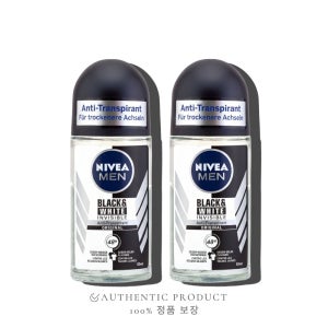 니베아 맨 데오드란트 롤온 인비저블 블랙 앤 화이트 50ml x 2개