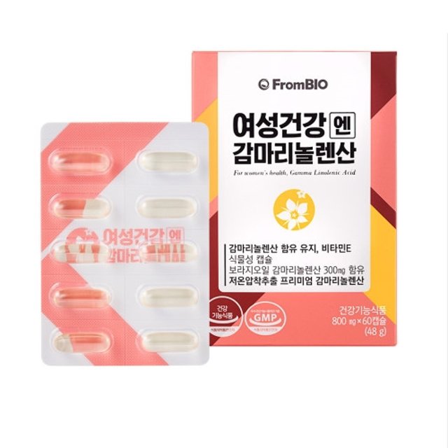 <b>프롬바이오</b> 여성건강엔 <b>감마리놀렌산</b> 800mg x 60캡슐