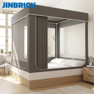 진브릭 실내 방한 침대텐트 난방텐트 사각 수면 패밀리