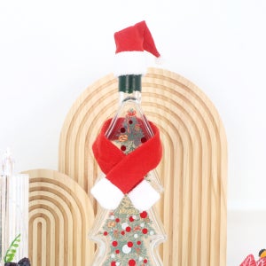 와인병 산타 모자 목도리 세트 크리스마스 데코 커버 연말 파티 소품