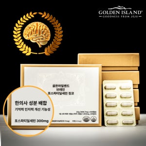 한의사 배합 골든아일랜드 브레인 1박스60캡슐 포스파티딜세린 징코 두뇌건강 혈행개선