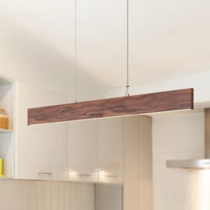 슬림라인 월넛 원목 펜던트조명 1000 LED 30W 리니어 주방등