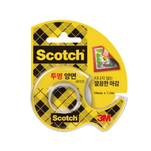 3M 투명 양면테이프 237ROK 19mm x 7.6m 사무용