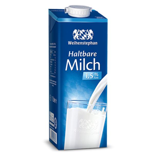 Weihenstephan UHT milk 1.5% fat 바이엔슈테판 UHT 밀크 1.5% 팻 1L 1개