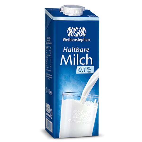 Weihenstephan UHT milk 0.1% fat 바이엔슈테판 UHT 밀크 0.1% 팻 1L 1개