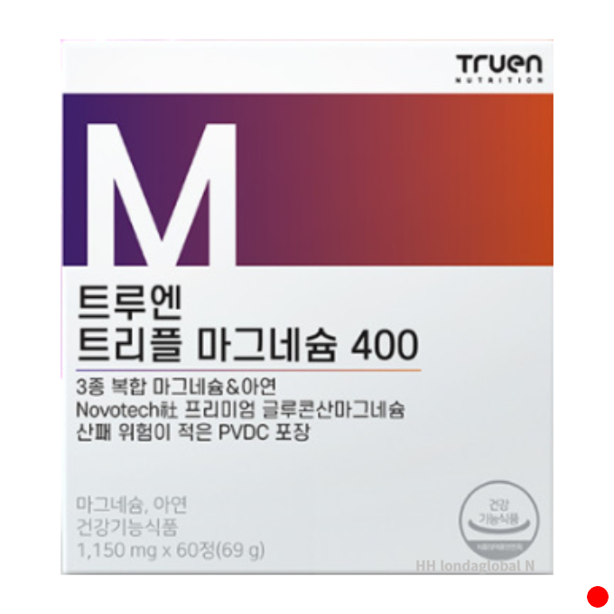 <b>트루엔</b> 트리플 <b>마그네슘</b> 400 3중 복합 아연 추천 60정