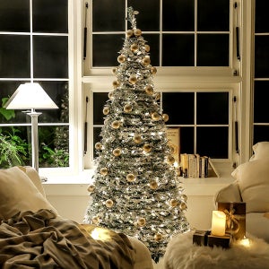 윈터스케치 팝업 크리스마스 원터치 접이식 스커트 트리 풀세트 업다운캐슬트리 180cm