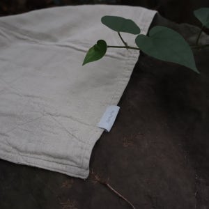 [2+1] 나포니 커피박 천연염색 3겹 반사이즈 소창수건