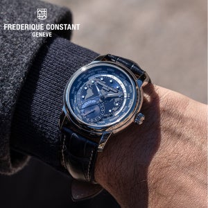 프레드릭콘스탄트 FC-718NWM4H6 클래식 월드타이머 메뉴팩쳐 오토매틱 남자 가죽시계 3년보증 백화점AS