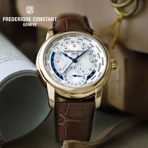 프레드릭콘스탄트 FC-718WM4H4 클래식 월드타이머 메뉴팩쳐 오토매틱 남자 가죽시계 3년보증 백화점AS
