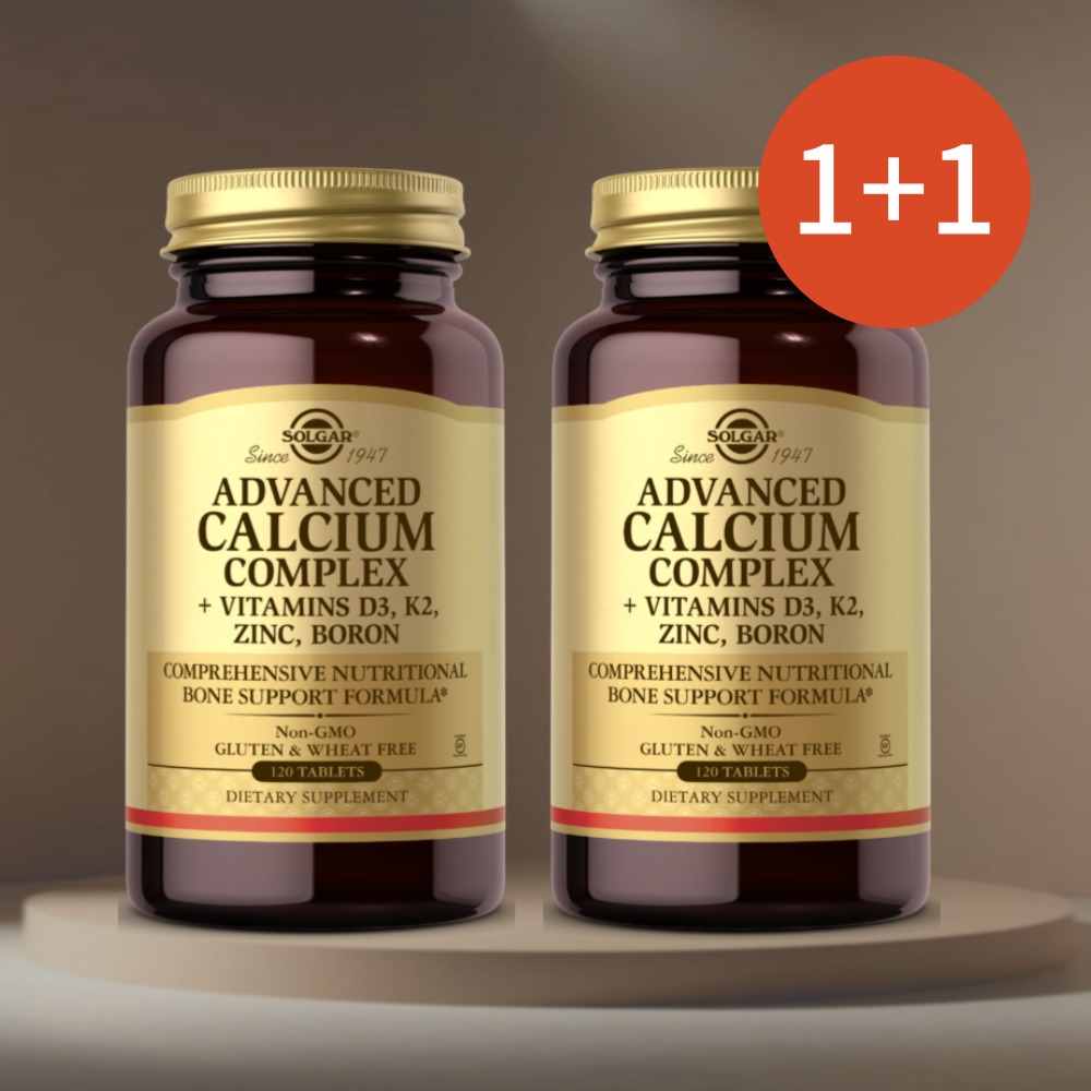 (2개) 솔가 <b>어드밴스드 칼슘 컴플렉스</b> 비타민D3 K2 아연 붕소 120정