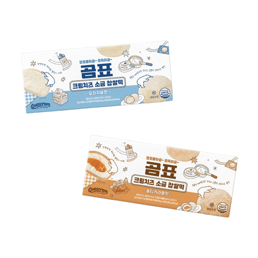 곰표 크림치즈 소금 찹쌀떡 솔티카라멜맛 성분 분석
