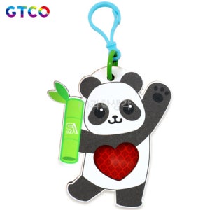 GTCO 아이러브판다 3M 재귀반사(5인 세트) 야간보행 위험 반사표시판 열쇠고리 키링 만들기