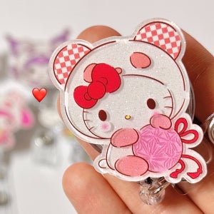 포근한 친구들 명찰 간호사 캐릭터 릴홀더 테이프걸이 플라스타걸이, 빨간털모자