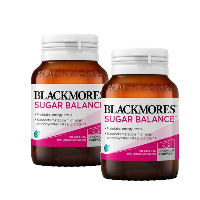 <b>블랙모어스</b> 슈가 밸런스 <b>크롬</b> 포뮬라 타블렛 90정 2개 <b>Blackmores</b> Sugar Balance Chromium Formula