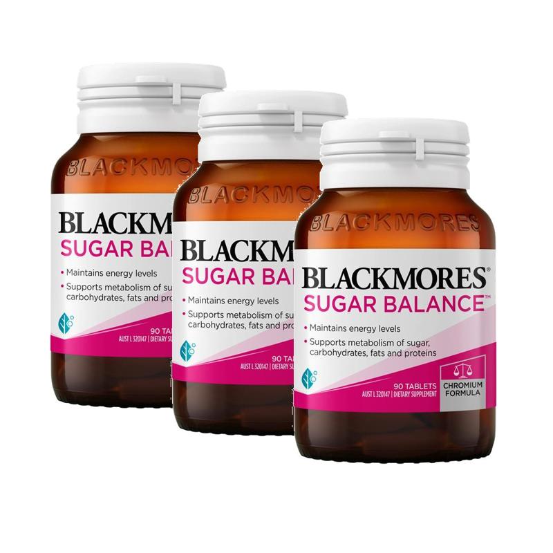 <b>블랙모어스</b> 슈가 밸런스 <b>크롬</b> 포뮬라 타블렛 90정 3개 <b>Blackmores</b> Sugar Balance Chromium Formula