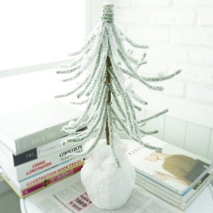 크리스마스 트리 플랫 눈송이 미니 나무 화분형 완제트리 56cm 소형 테이블 장식