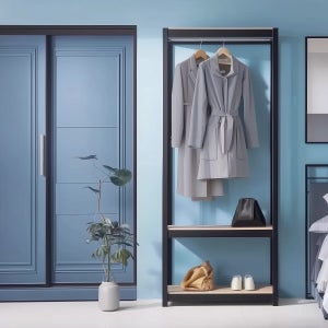 50cm선반 시스템행거 무볼트 조립식 옷장 철