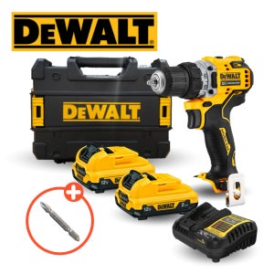디월트 DCD701D2 12V 충전 컴팩트 드릴 드라이버 2.0Ah 배터리 2개 세트 케이스랜덤