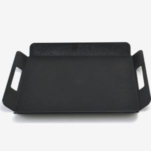 업소용 논슬립쟁반 카페 손잡이 사각 트레이 병원 식당 서빙 미끄럼방지 대형 46cm 블랙