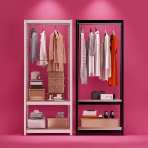 50cm선반 시스템행거 조립식 철제 드레스룸