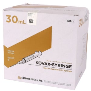 한국백신 일회용 멸균 주사기 30CC 21G 50개입