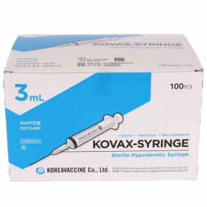 한국백신 일회용 멸균 주사기 3CC 24G 100개입