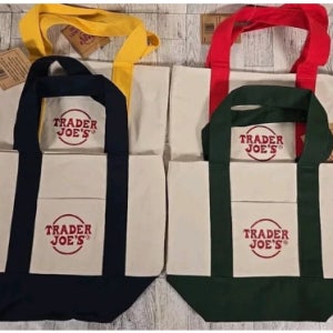 트레이더조 에코백 미니 에코백 라지 트래디셔널 캔버스 파스텔