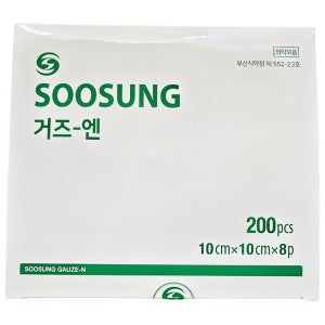 수성 접은거즈 10cmX10cmx8P 200매입 소독/알콜솜/의료용거즈