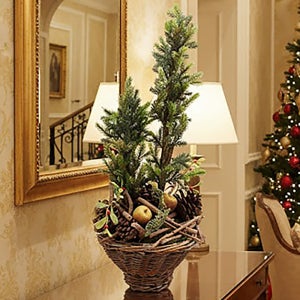 크리스마스 트리 PE100 미니 전나무숲 애플 믹스 화분형 바구니 성탄절 츄리 48cm