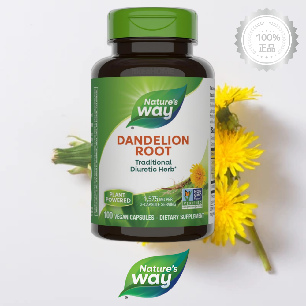 <b>네이처스웨이</b> 민들레 뿌리 1575mg 100캡슐 효능 Dandelion Root