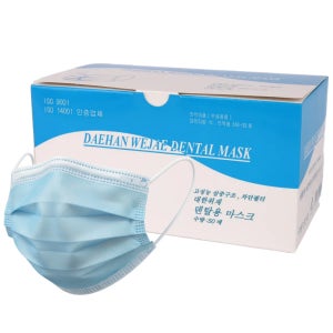 대한위재 덴탈 마스크 블루 50매 대형/의약외품