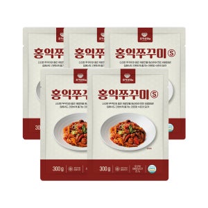 홍익쭈꾸미 양념 쭈꾸미 볶음 캠핑 요리 밀키트 맛집 300g, 5개