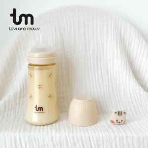 토비앤몰리 X 돗투돗 PPSU 아기 배앓이 방지 젖병 (젖꼭지 포함) 280ml, 돗람이 바닐라, 1개