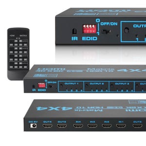 영상출력 HDMI 매트릭스 스위치 비디오 선택기 4X4 EDID