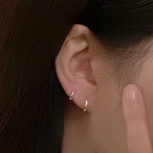 925 실버 베이직 원터치 링 귀걸이