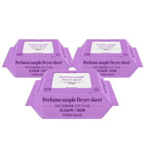 무로 퍼퓸 앰플 건조기시트 화이트 머스크향 화이트머스크, 80매, 3개