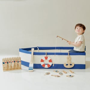 키앤비 보트 원목 낚시놀이 세트 볼풀 활용가능