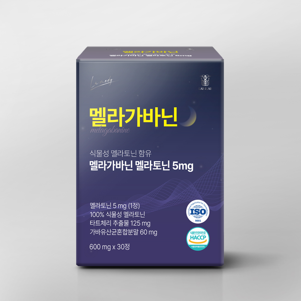 랩온랩 멜라<b>가바</b>닌 식물성 멜라토닌 5mg 테아닌 <b>가바</b> 트립토판 함유