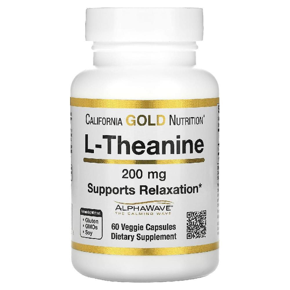 캘리포니아골드 <b>엘</b> <b>L</b> <b>테아닌 200mg</b> 60캡슐 <b>Theanine</b>