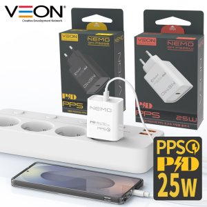 베온 네모 PD 25W PPS 초고속 가정용 충전기 (C포트 1구)